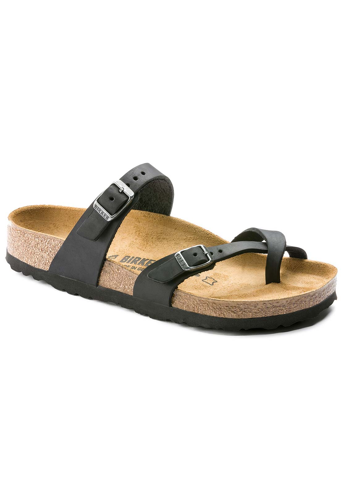 Birkenstock Women's Mayari Oiled Leather Regular Sandals Black