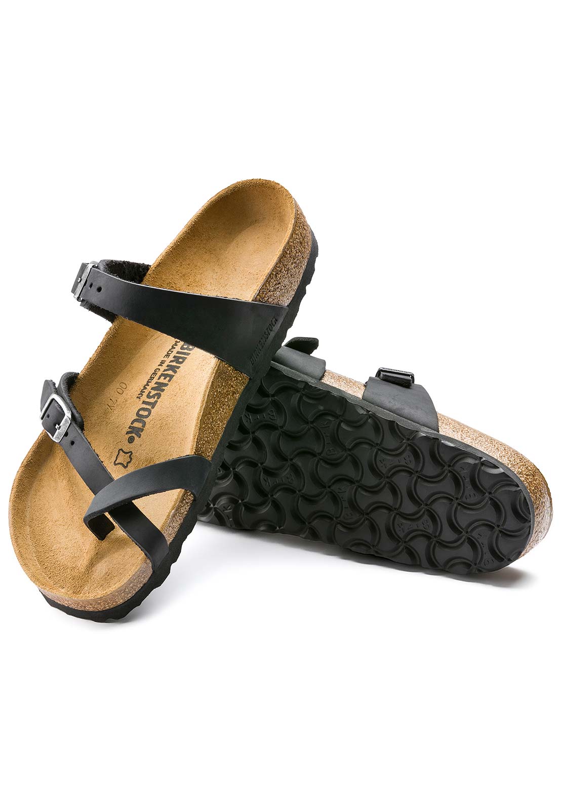 Birkenstock Women's Mayari Oiled Leather Regular Sandals Black