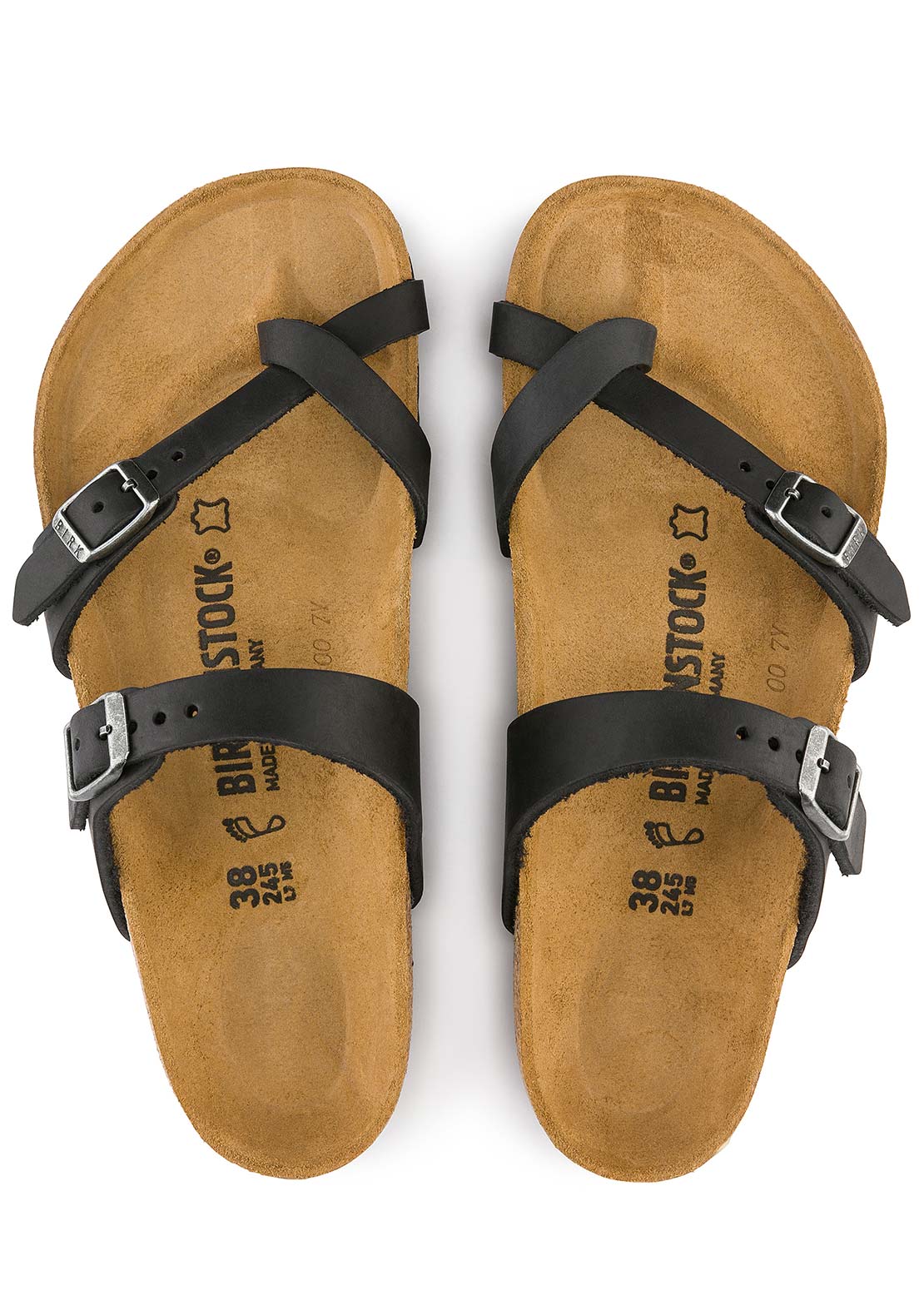Birkenstock Women's Mayari Oiled Leather Regular Sandals Black