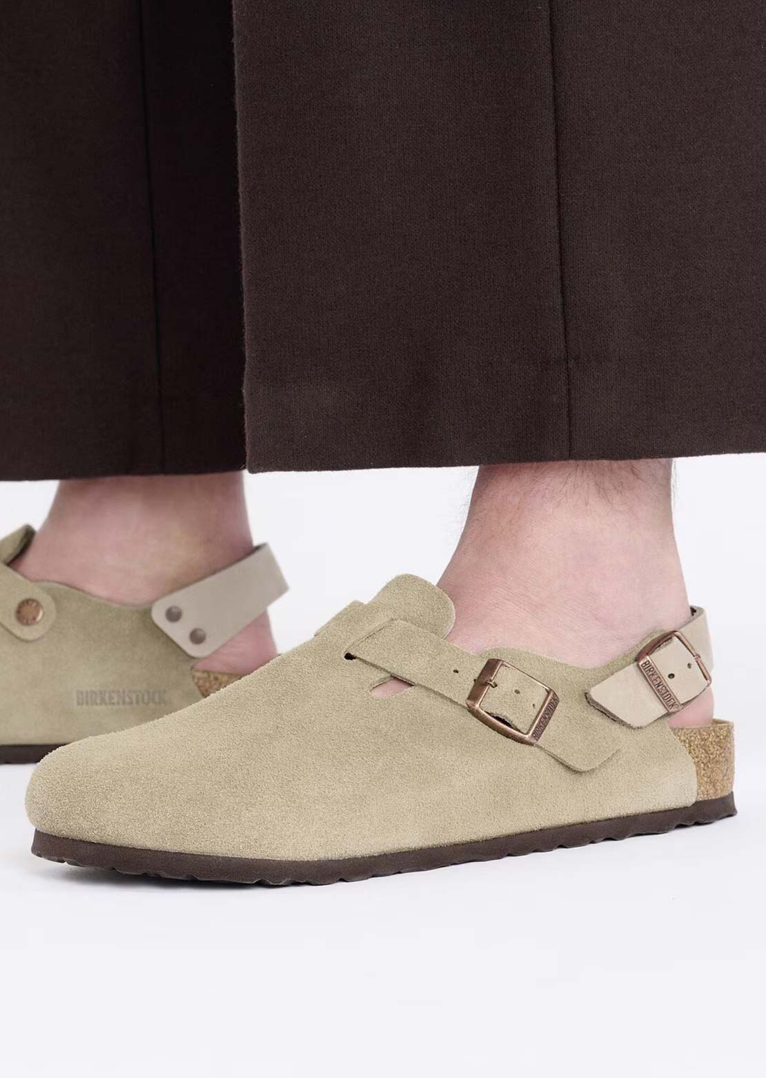 Birkenstock Women's Tokyo Suede Narrow Sandals Taupe