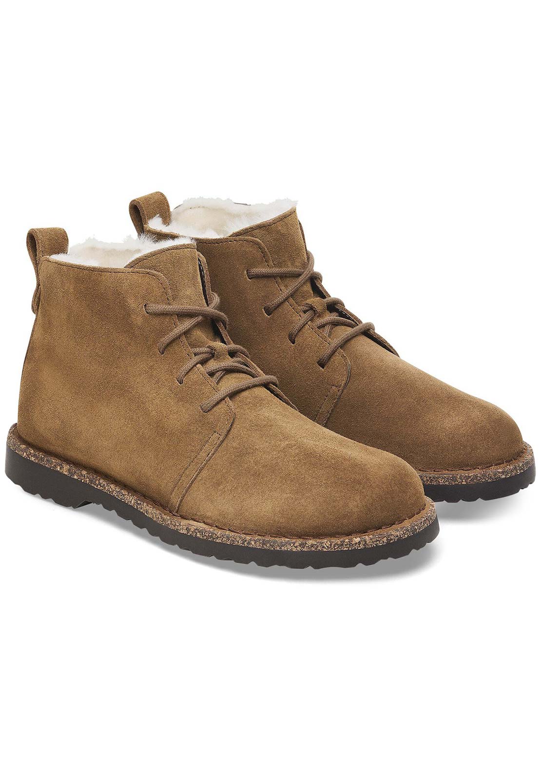 Birkenstock Women's Uppsala Mid Shearling Suede Boots Dark Tea