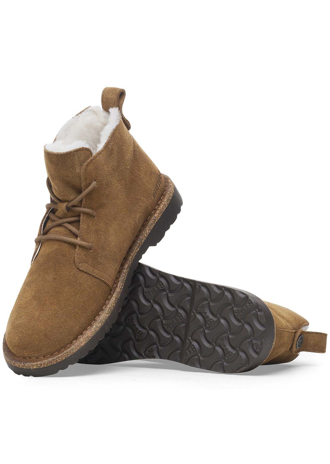 Birkenstock Women's Uppsala Mid Shearling Suede Boots Dark Tea