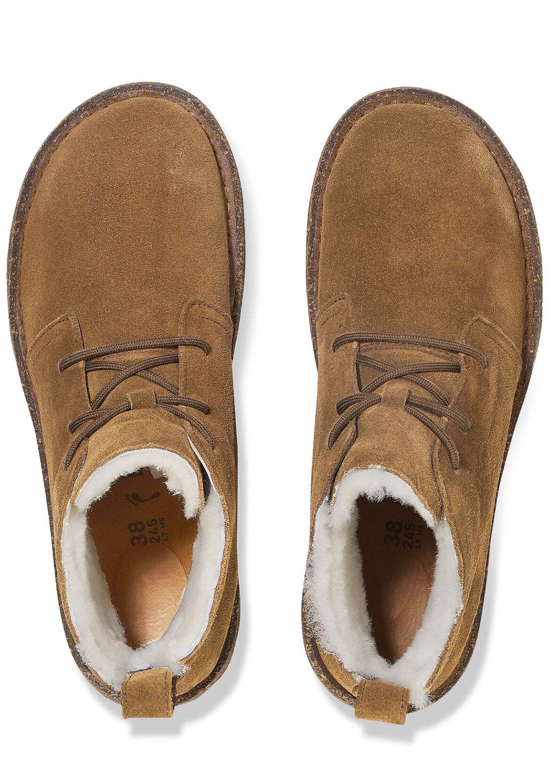 Birkenstock Women's Uppsala Mid Shearling Suede Boots Dark Tea