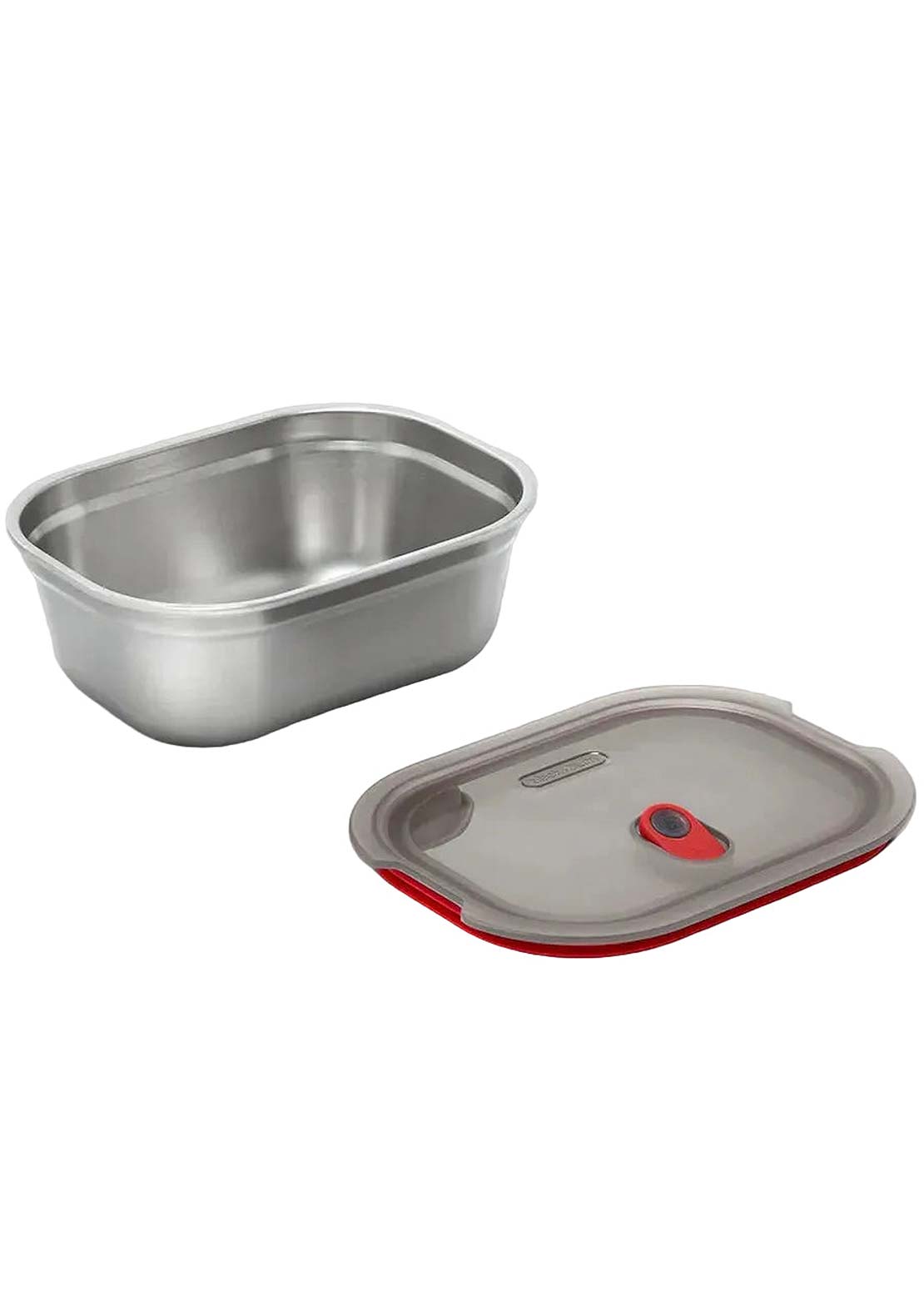 Black + Blum Stainless Steel Lunch Box Set - S/M/L X3 Grey/Red