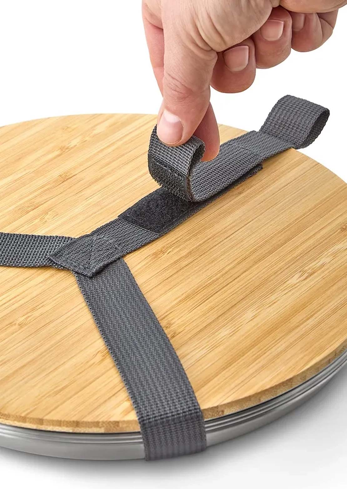 Black + Blum Stainless Steel Plate Set with Bamboo Board