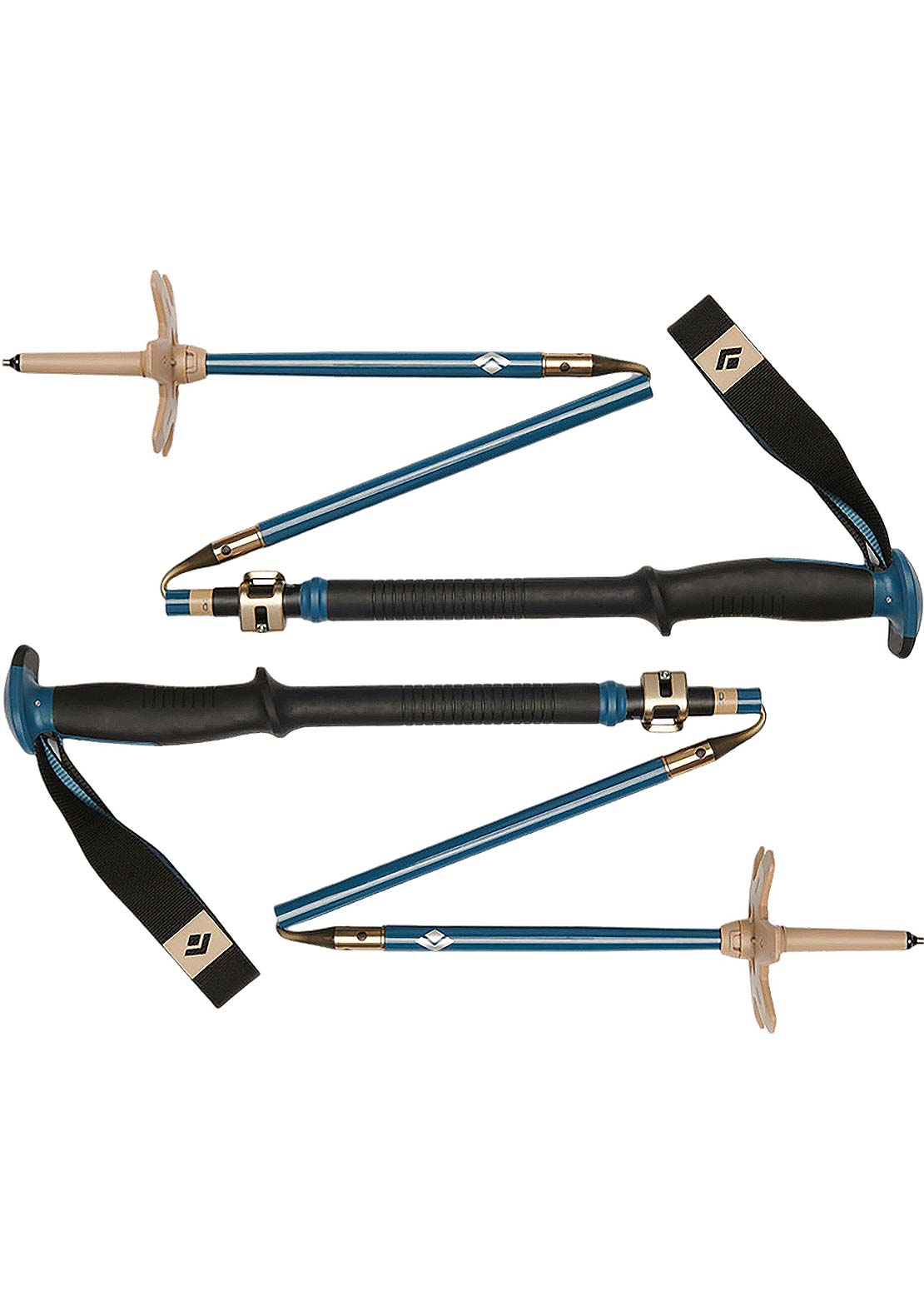 Black Diamond Traverse Compactor Ski Poles Creek Blue