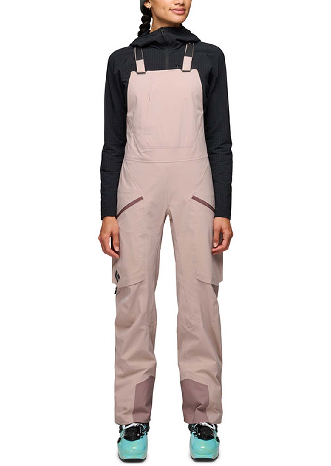 Black Diamond Women's Factor Bib Pants Pale Mauve