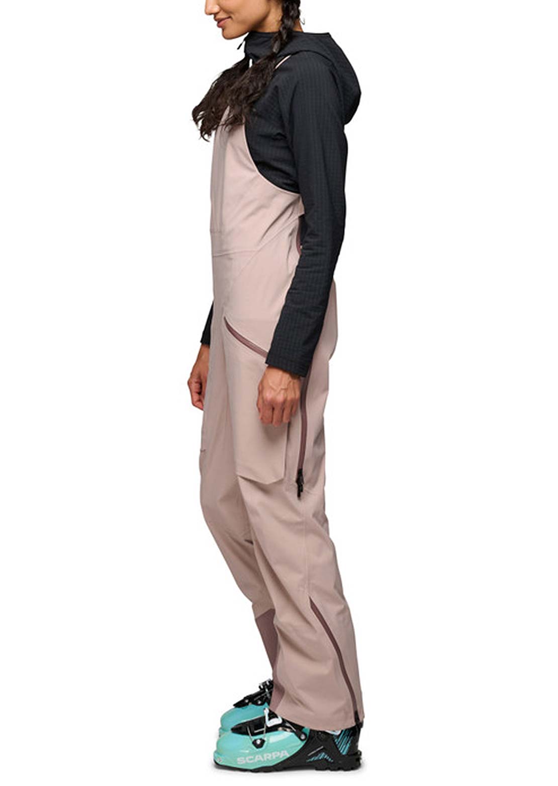 Black Diamond Women's Factor Bib Pants Pale Mauve