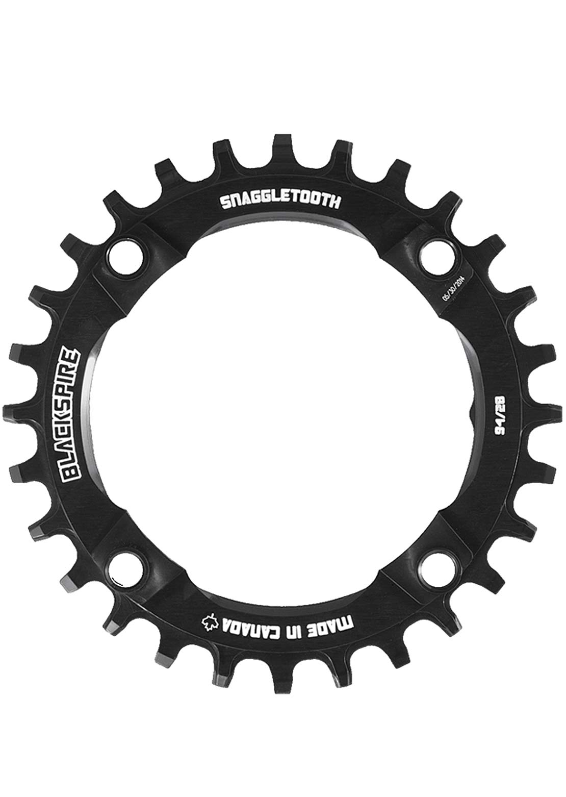 Blackspire 12-9-Speed Snaggletooth N/W Oval Chainring SRAM 94 BCD Black