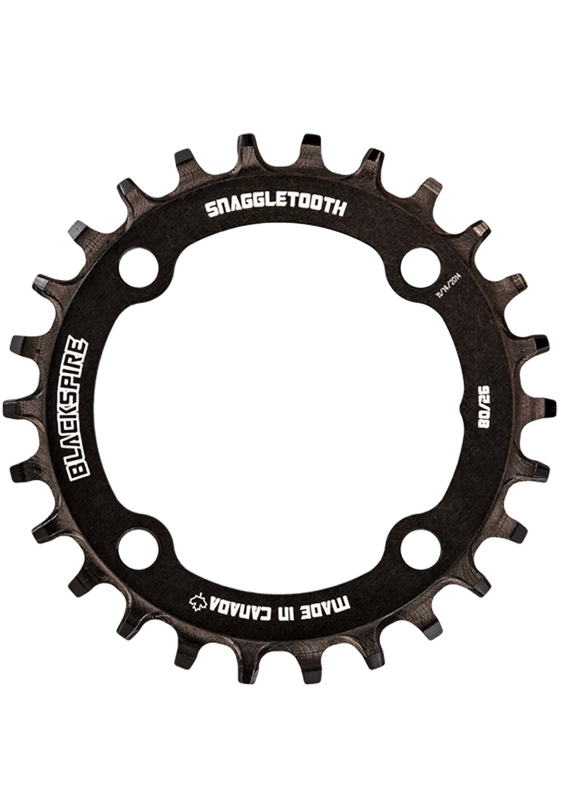 Blackspire Snaggletooth N/W  - SRAM 80BCD 32 T Chainring, BLACK