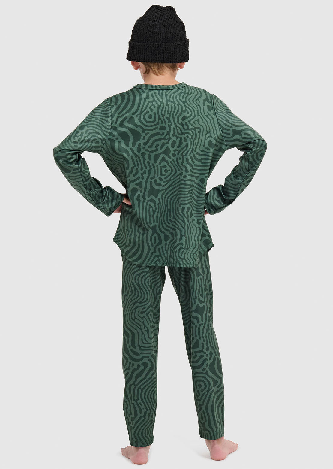Blackstrap Junior Evolver Crewneck Base Layer Top Inprint Obsidian