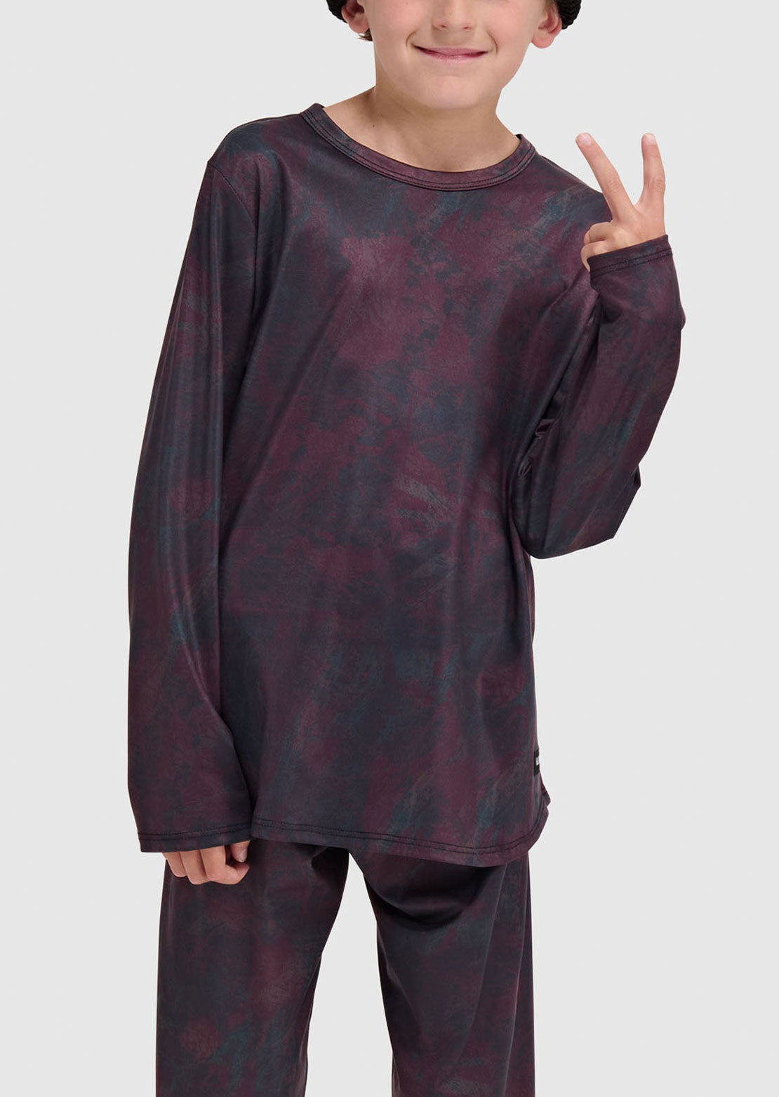Blackstrap Junior Evolver Crewneck Base Layer Top Pulse Cherry