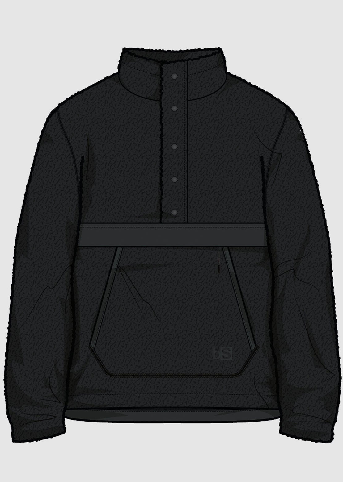 Blackstrap Men's Caldera 1/2 Snap Pullover Black