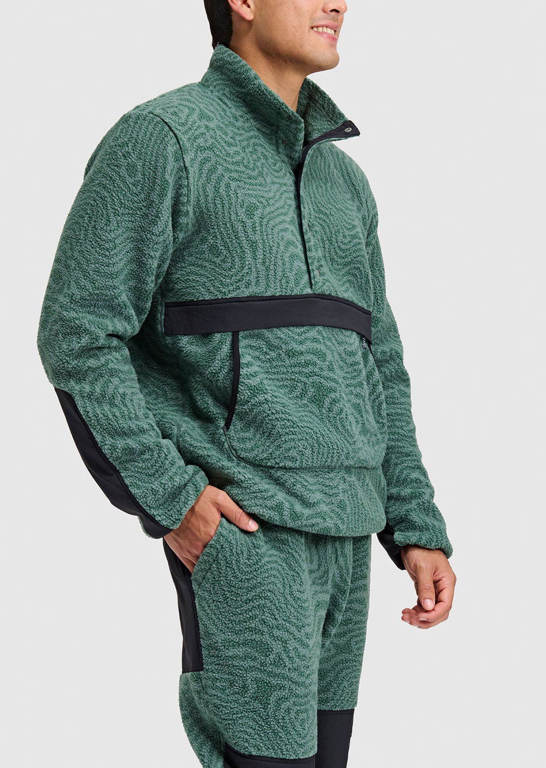 Blackstrap Men's Caldera 1/2 Snap Pullover Inprint Obsidian