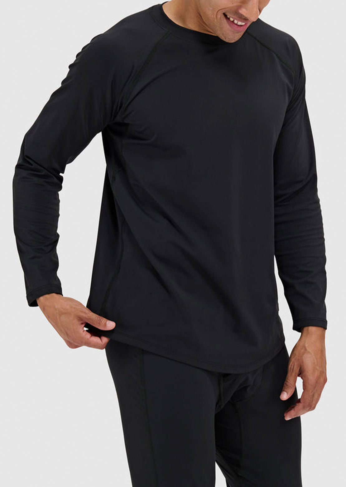 Blackstrap Men's Skyliner Crewneck Base Layer Top Black