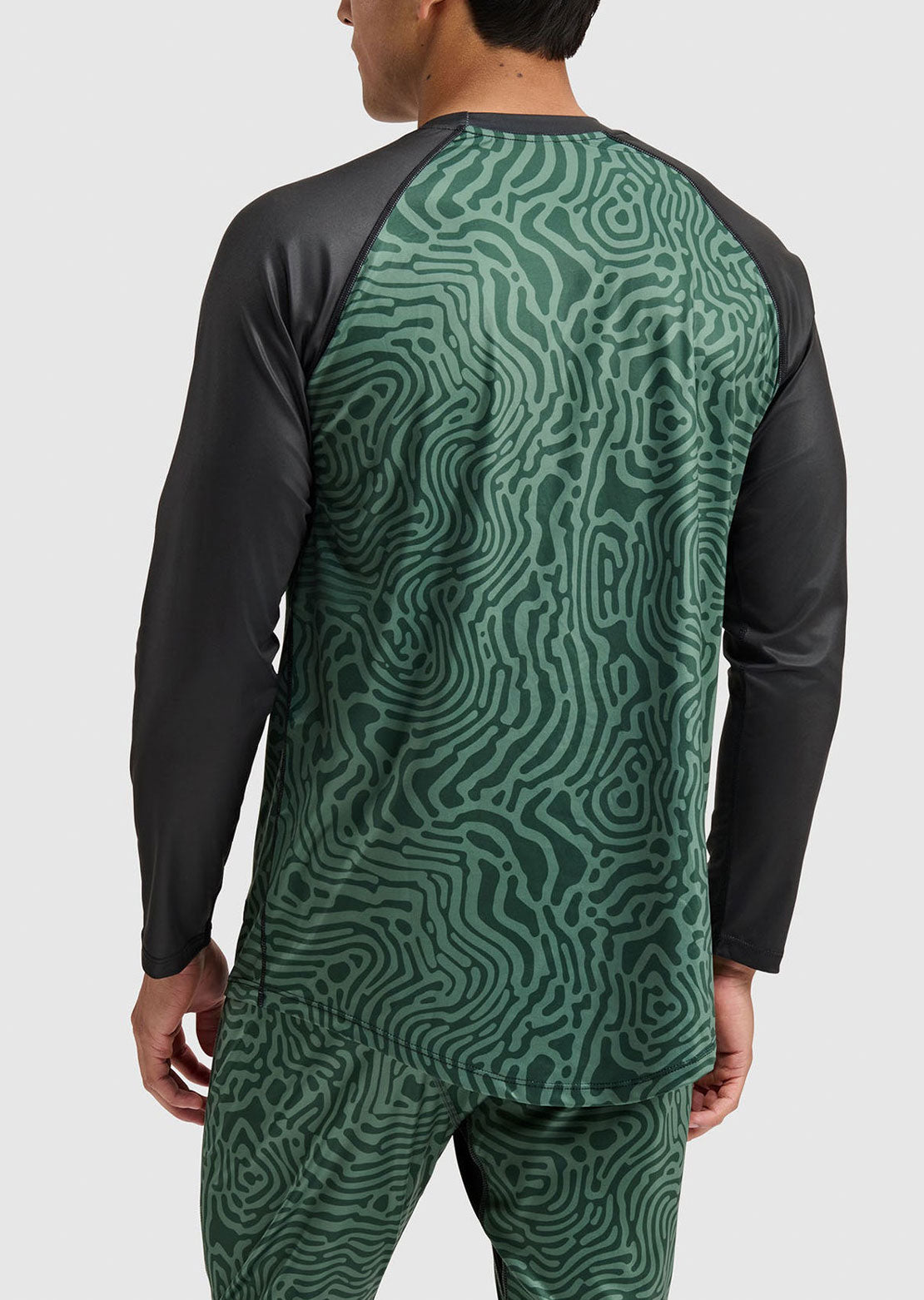 Blackstrap Men's Skyliner Crewneck Base Layer Top Inprint Obsidian