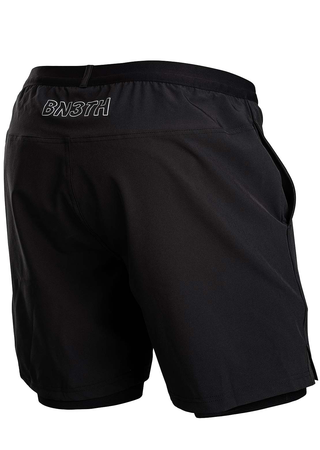 BN3TH Men's Cruise 2N1 Padded Bike Shorts Black