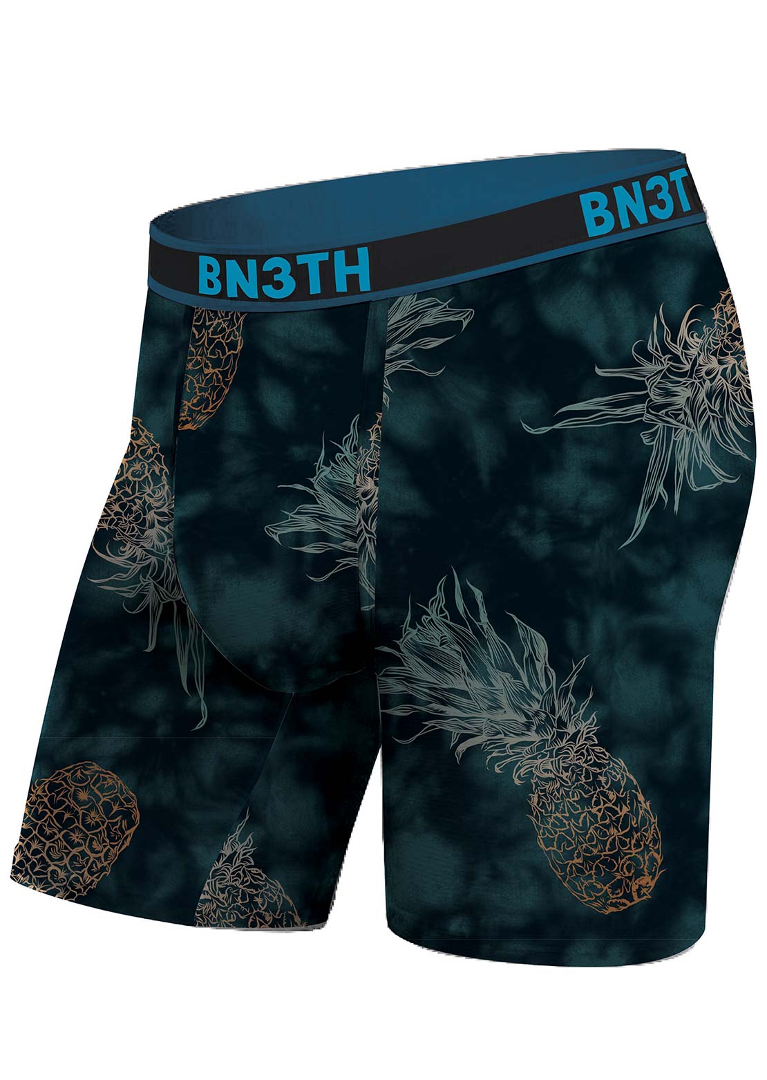 BN3TH Men's Flex Max 8" Brief Boxers Tie Dye Pineapple Ombre Navy