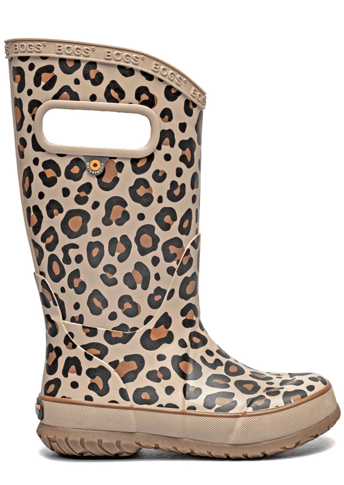 Bogs Junior Rainboot Leopard Boots Taupe Multi