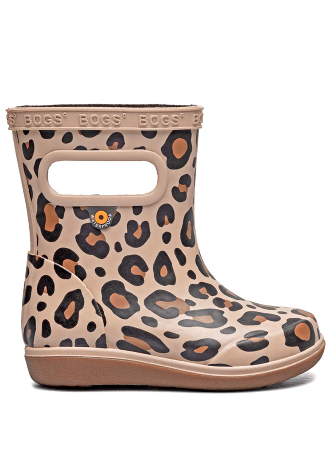 Bogs Junior Skipper II Leopard Boots Taupe Multi