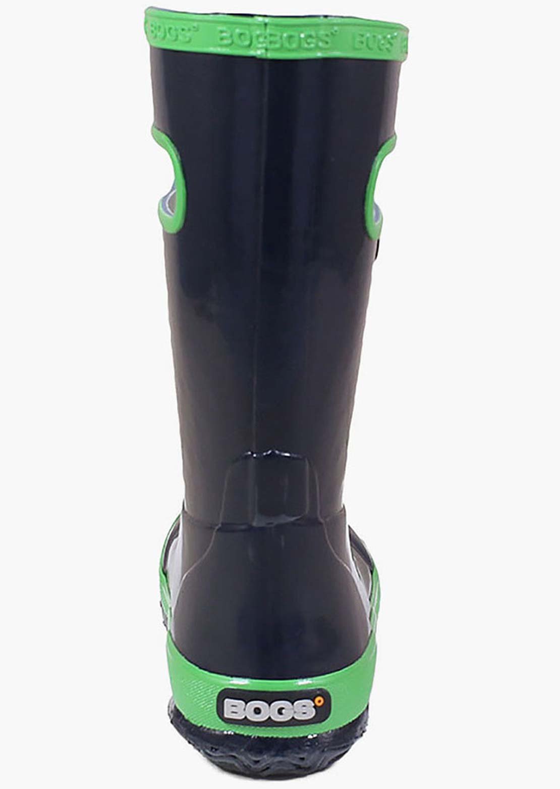 Bogs Junior Solid Rain Boots Navy/Green