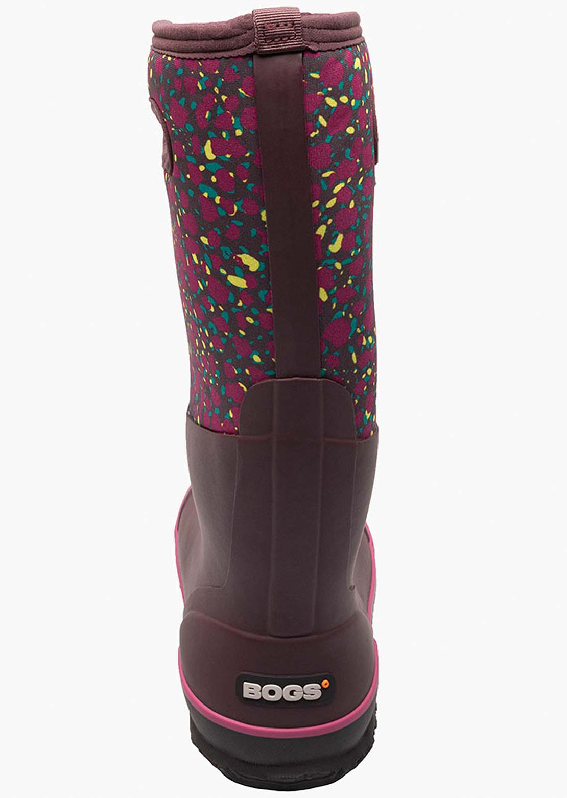 Bogs Women's Classic Tall Animal Boots Burgundy Multi