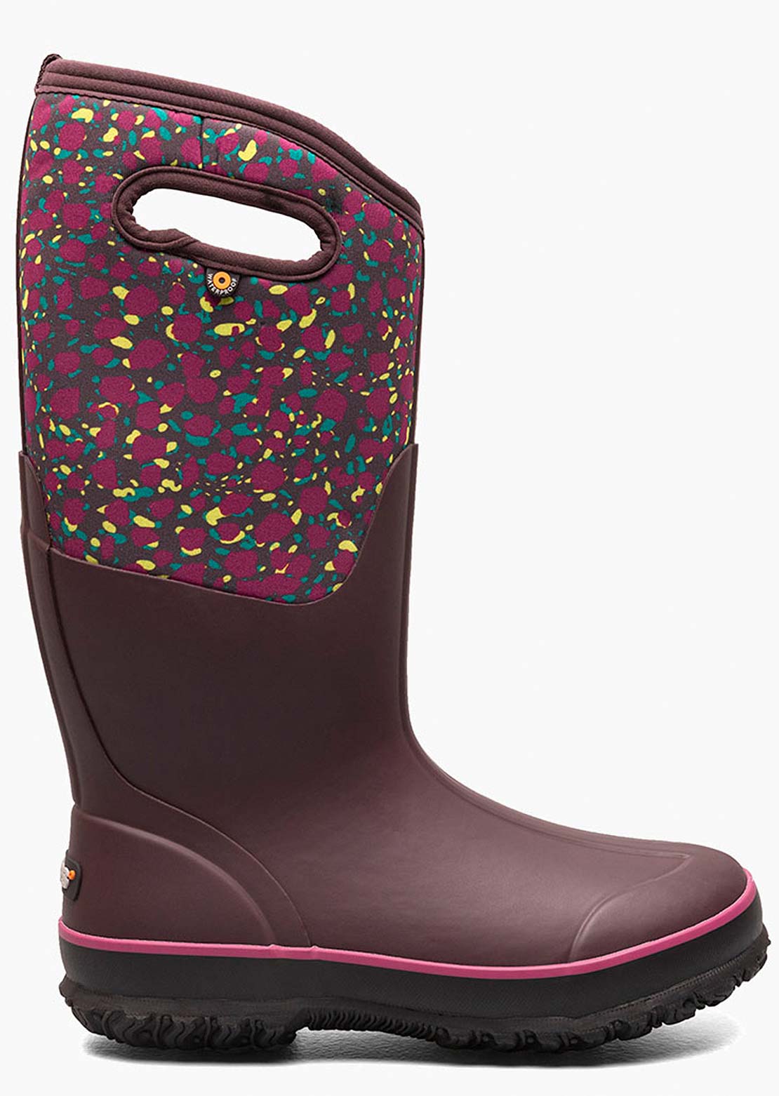 Bogs Women's Classic Tall Animal Boots Burgundy Multi