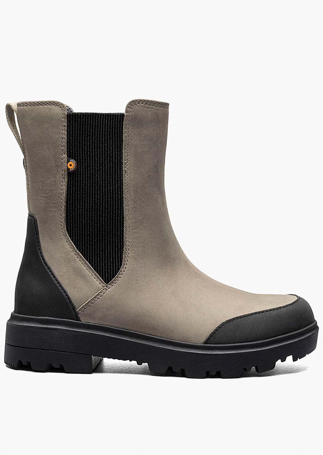 Bogs Women&#39;s Holly Tall Chelsea Leather Boots Taupe