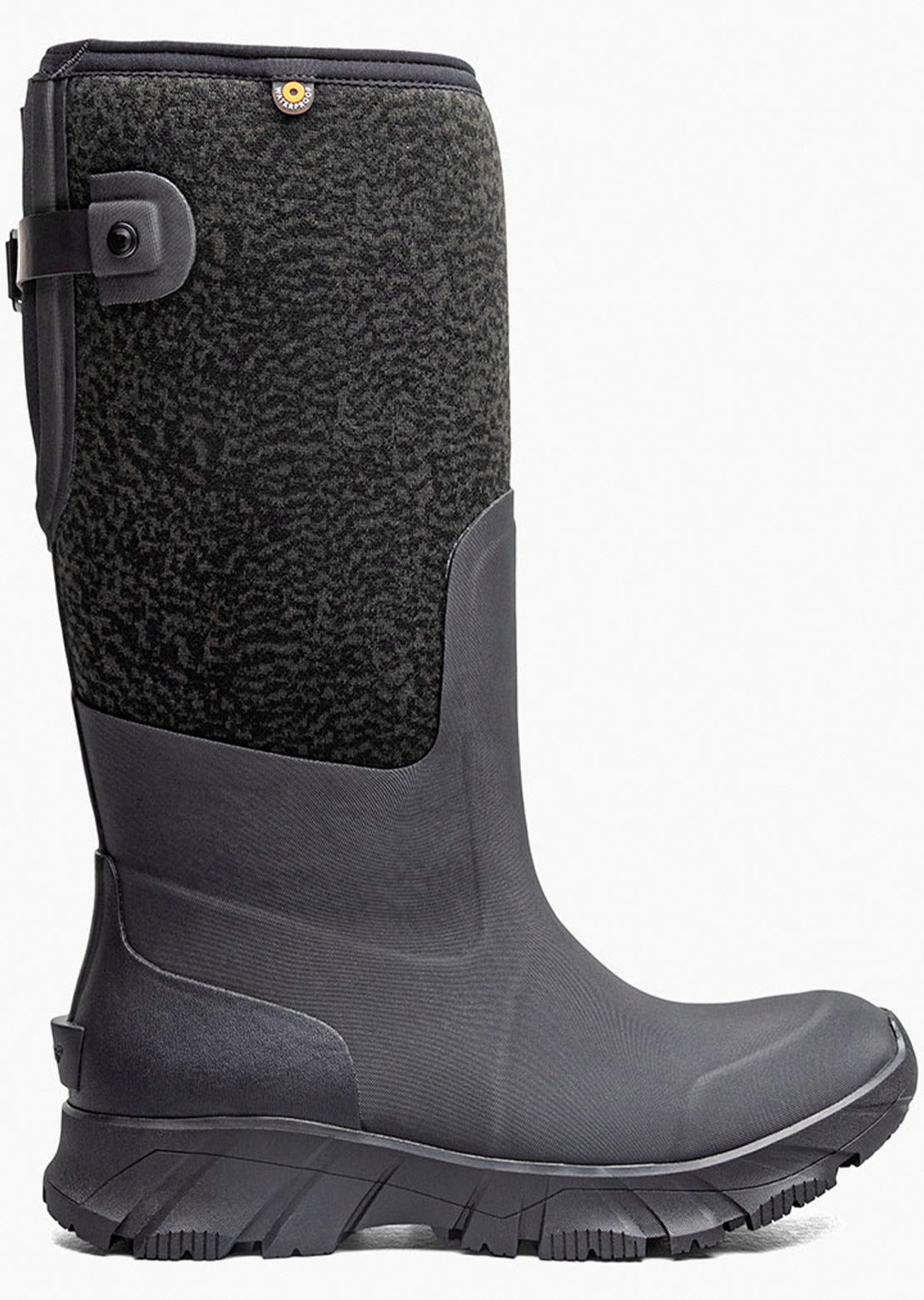Bogs Women's Whiteout II Adjustable Calf Plume Boots Black