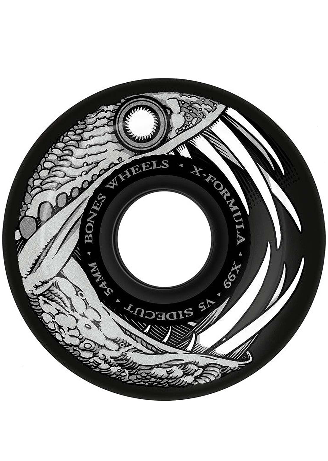 Bones XF Dark Waters V5 Sidecuts 99A Skateboard Wheels Black