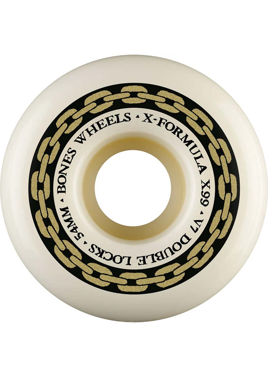 Bones XF Double Locks V7 99A Skateboard Wheels Natural