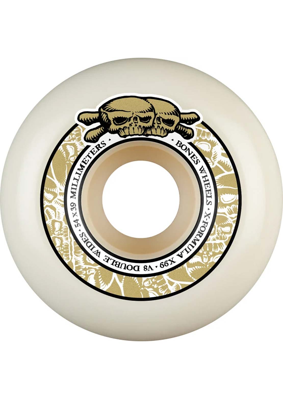 Bones XF Double Wides V8 99A Skateboard Wheels Natural