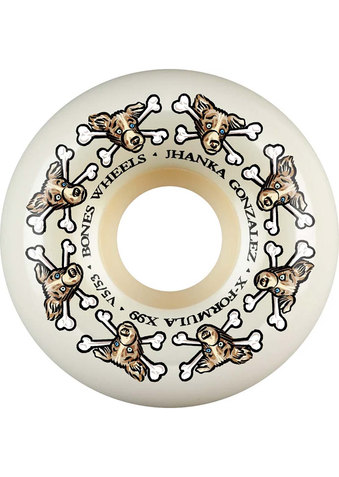 Bones XF Jhanka Vato Dog V5 Sidecuts 99A Skateboard Wheels