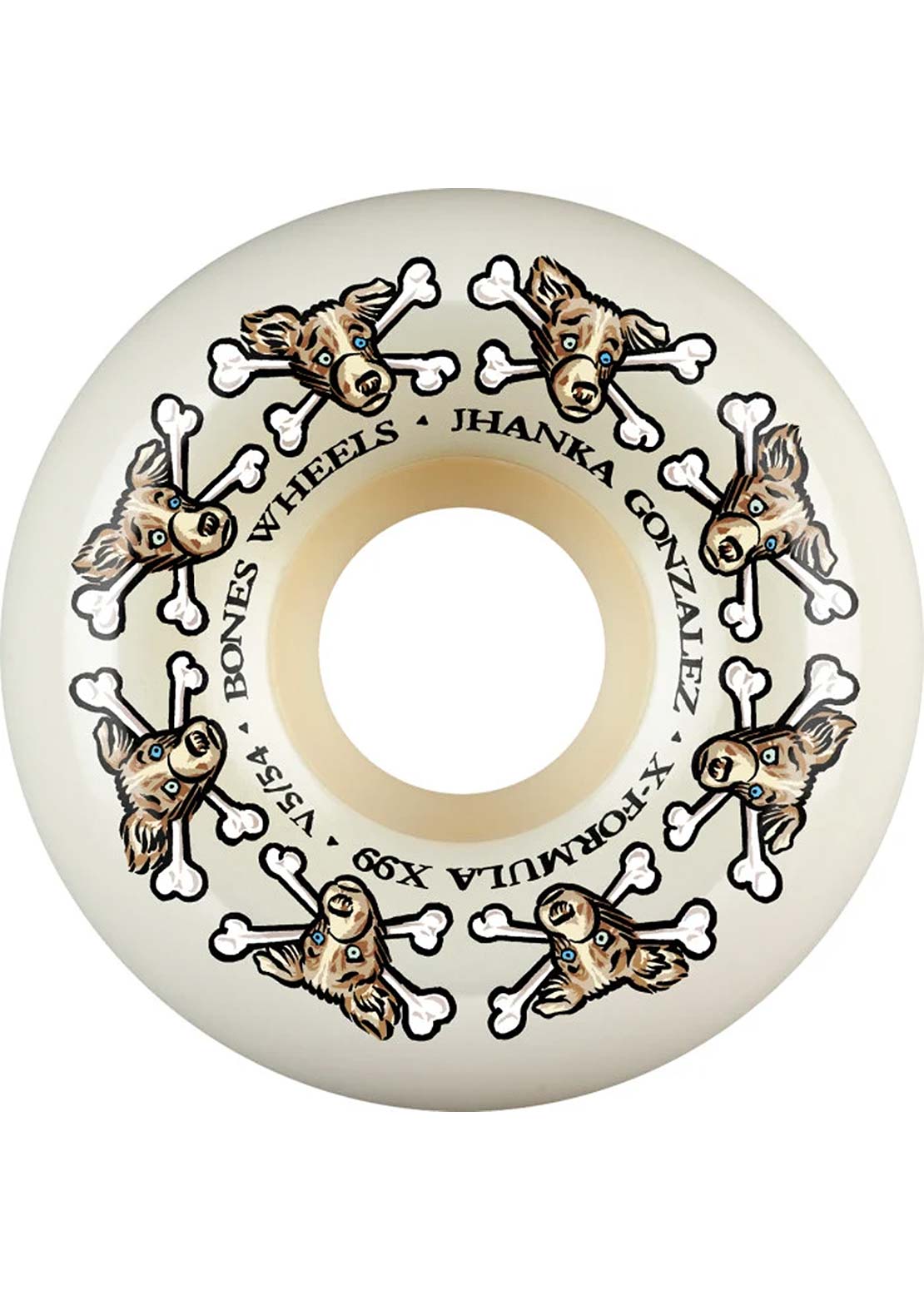 Bones XF Jhanka Vato Dog V5 Sidecuts 99A Skateboard Wheels