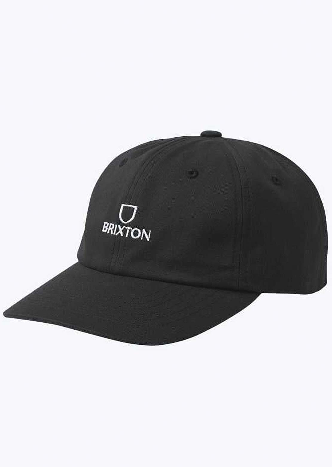 Brixton Men's Alpha Np Lp Adj Cap Black/White Rinse