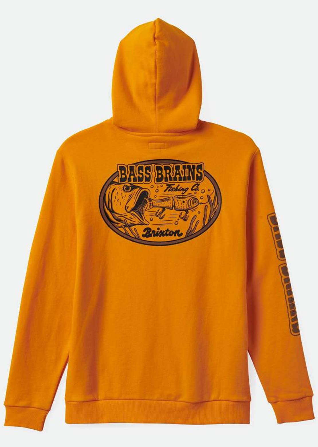 Brixton Men&#39;s Bass Brains Swim Hood Orange
