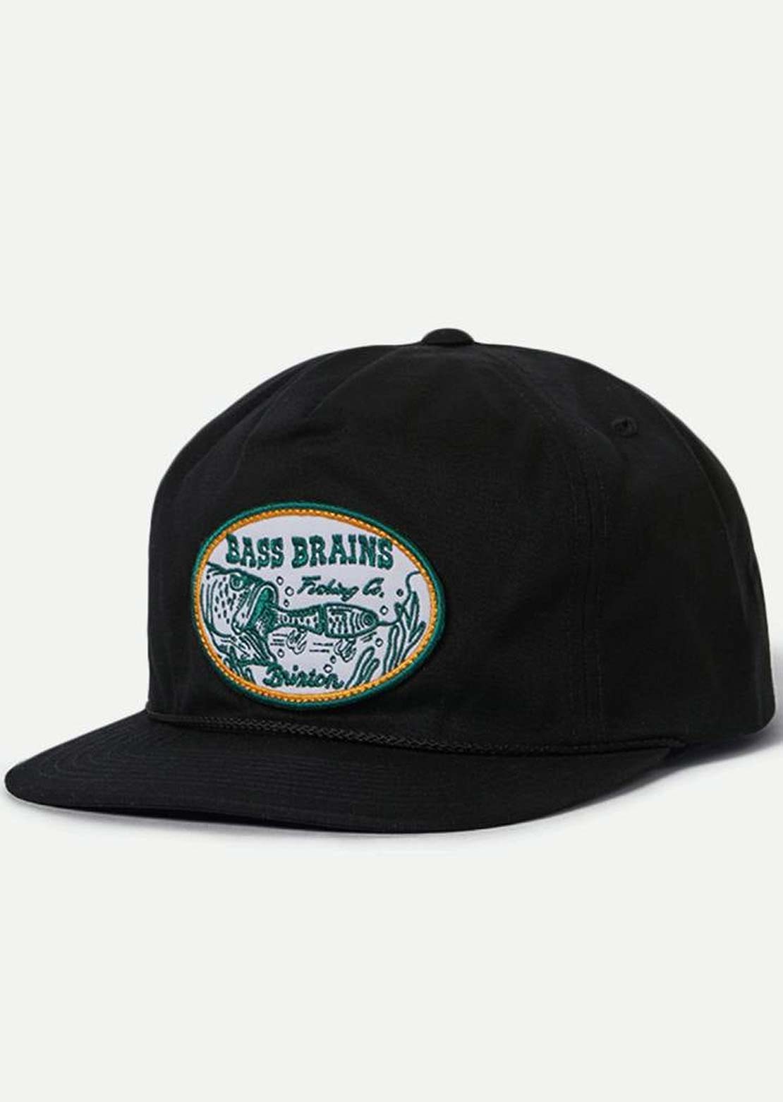 Brixton Men&#39;s Bass Brains Swim Hp Snapback Cap Black
