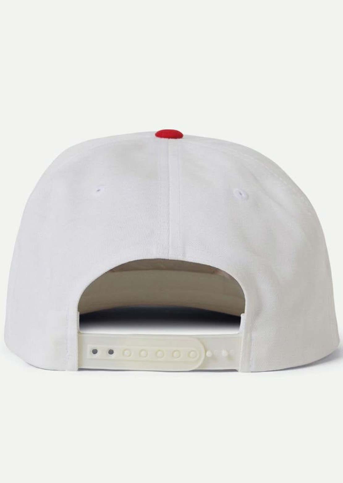Brixton Men&#39;s Bass Brains Swim Hp Snapback Cap White/Red