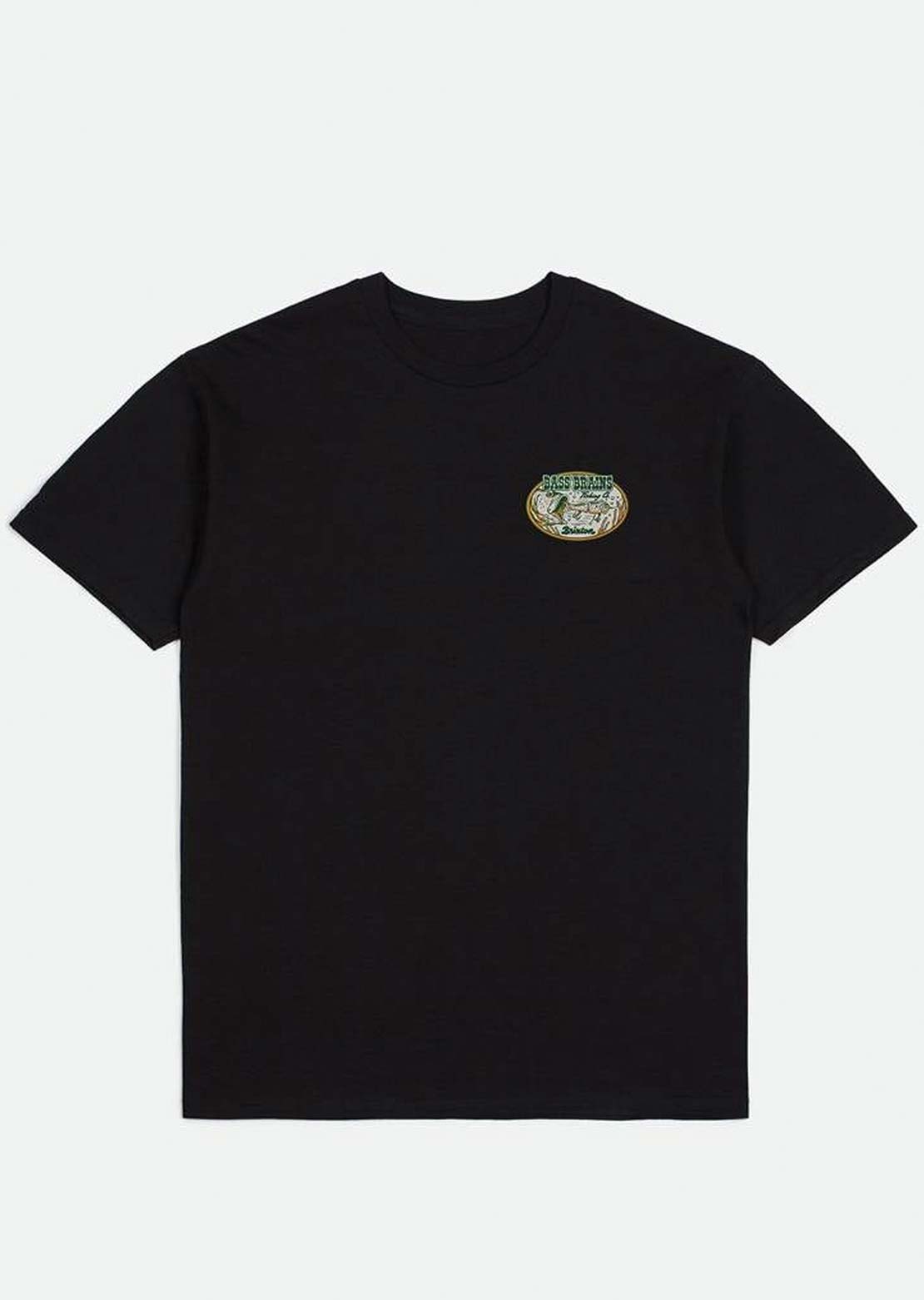 Brixton Men&#39;s Bass Brains Swim Short Sleeve Standard T-Shirt Black