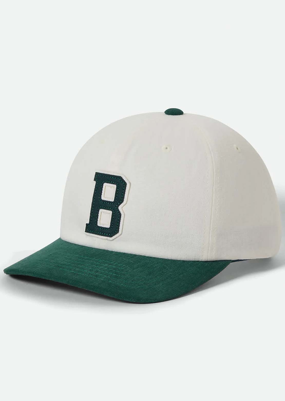Brixton Men's Big B MP Cap Off White/Primal Green