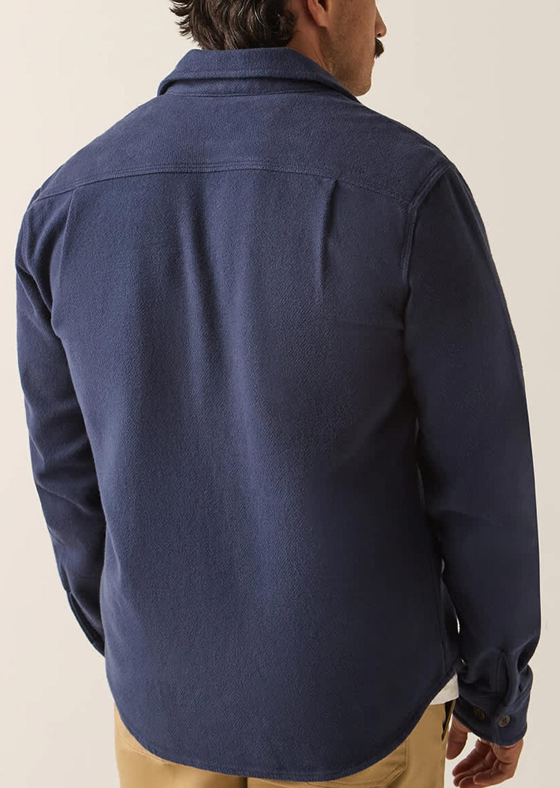 Brixton Men's Bowery Heavy Weight Flannel Button Up Shirt Washed Navy