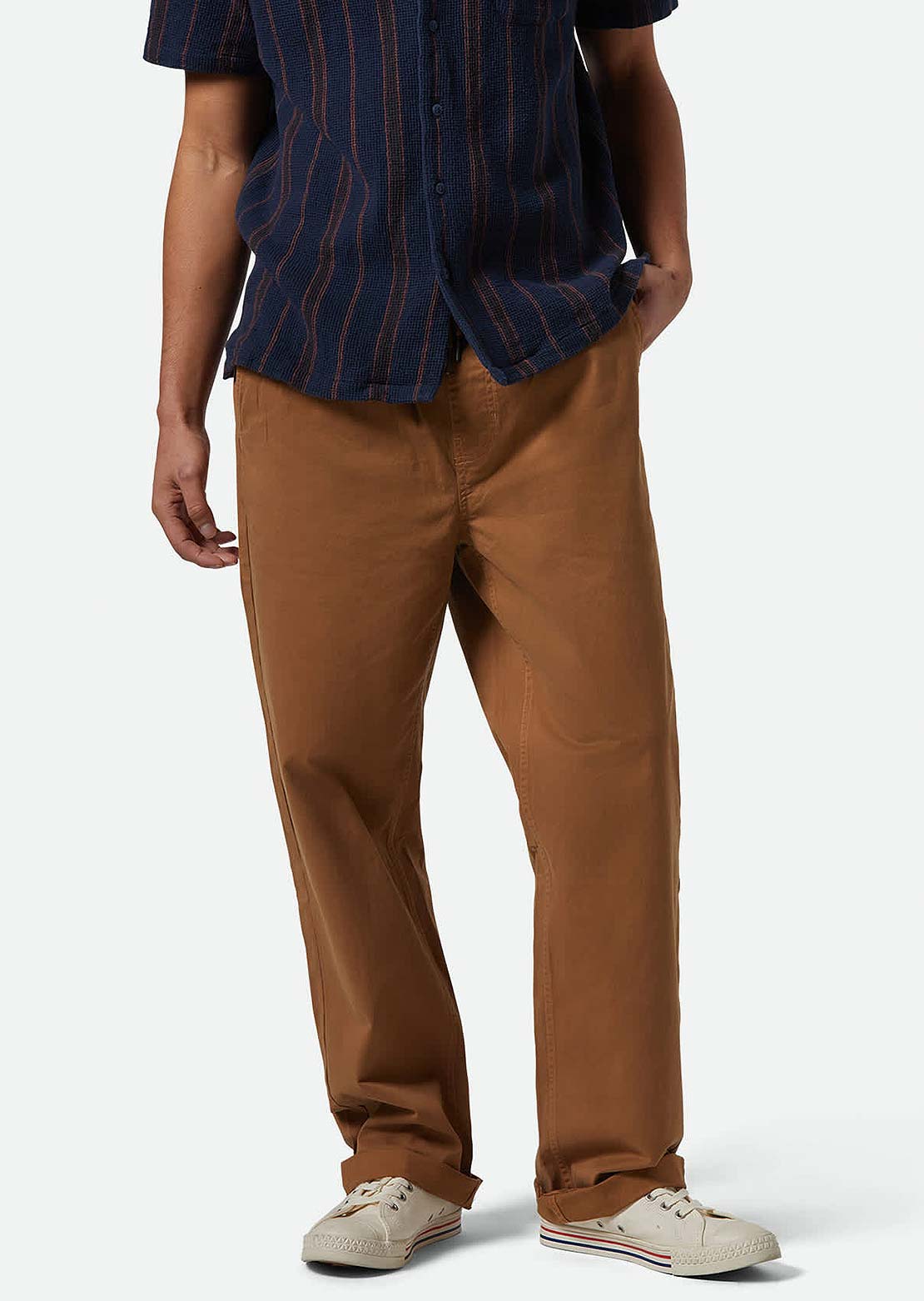 Brixton Men's Broadway VW Ewaist Relaxed Pants Washed Copper