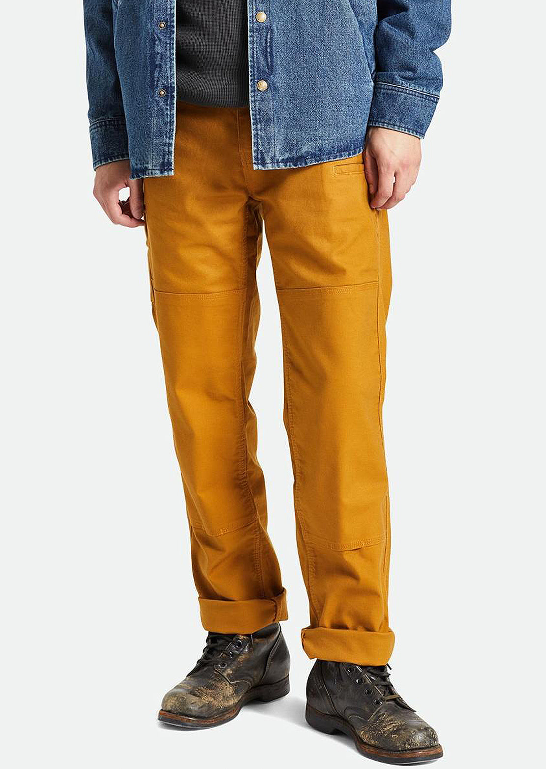 Brixton Men's Builders Carpenter Pants Golden Brown