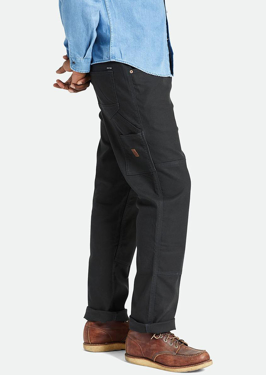 Brixton Men's Builders Carpenter Pants Washed Black