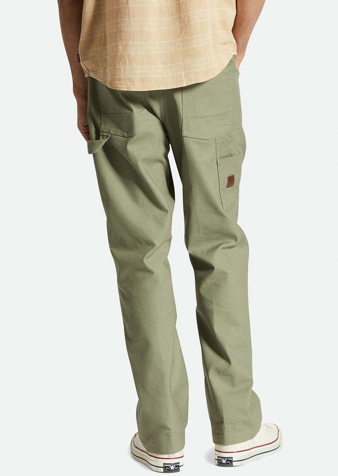 Brixton Men&#39;s Builders Carpenter Pants Olive Surplus