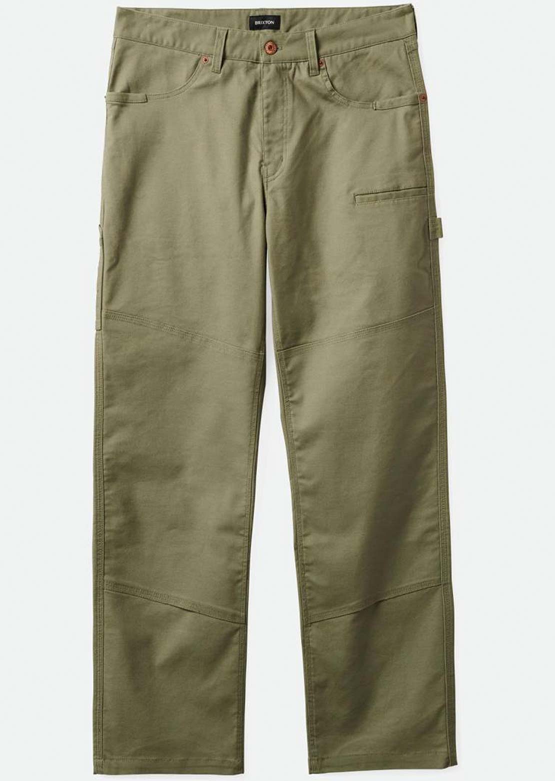 Brixton Men&#39;s Builders Carpenter Pants Olive Surplus