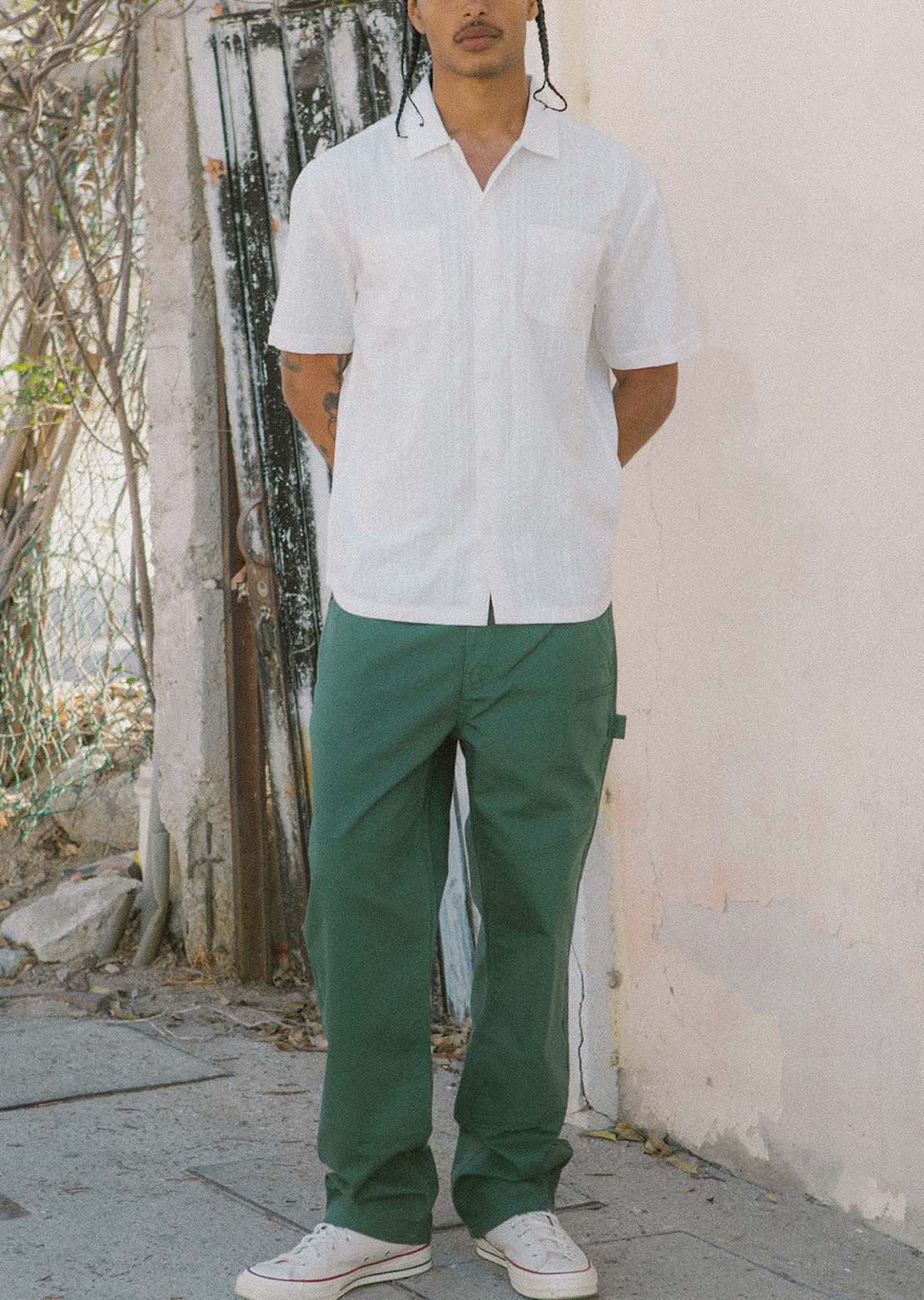 Brixton Men's Builders Carpenter Pants Primary Green