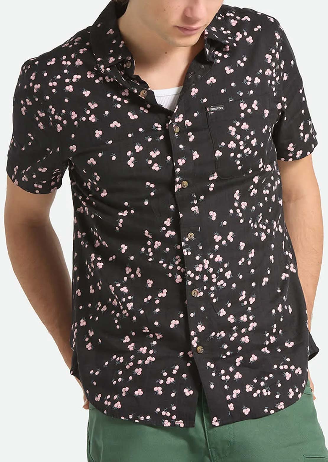 Brixton Men's Charter Slub Woven Button Up Shirt