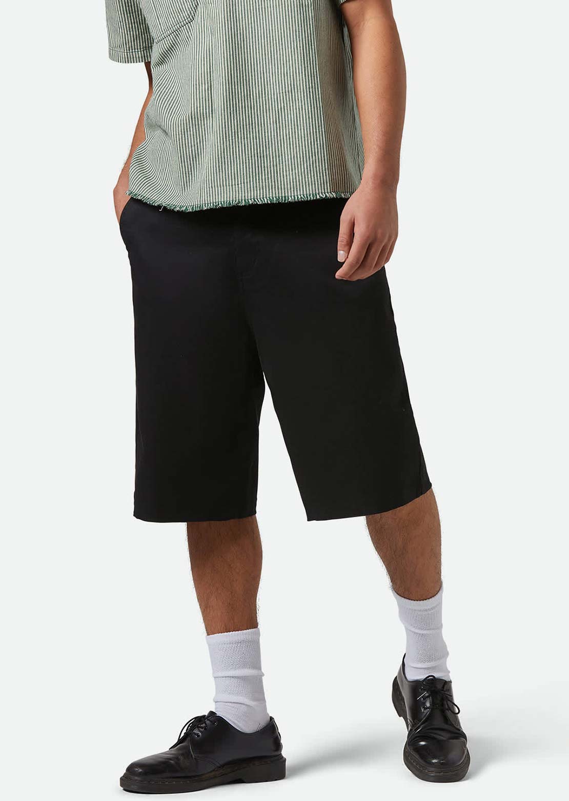 Brixton Men's Choice Chino Baggy Shorts Black