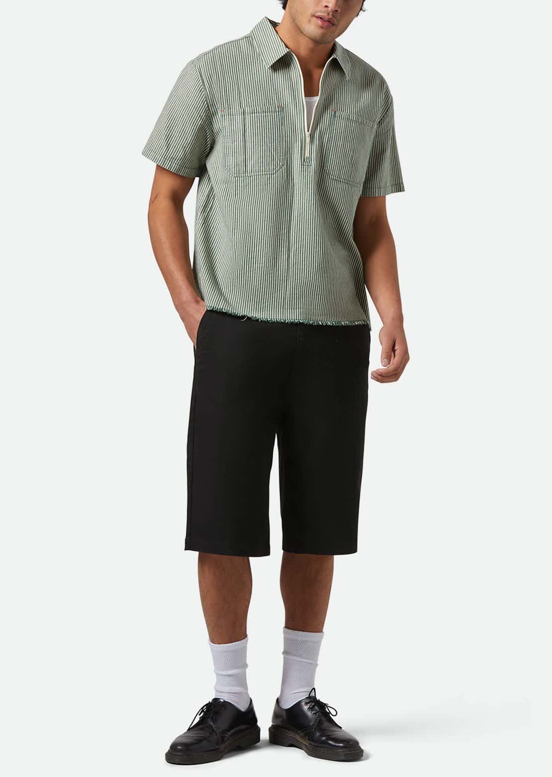 Brixton Men's Choice Chino Baggy Shorts Black